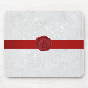 Fancy Letter B Red Wax Seal Ribbon Muismat