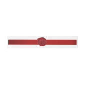 Fancy Letter B Red Wax Seal Ribbon Uitnodigingen Wikkel (Vlak)