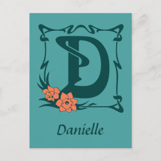 Fancy letter D Briefkaart