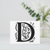 Fancy letter D Briefkaart (Staand voorkant)