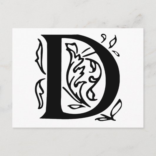 Fancy letter D Briefkaart (Voorkant)
