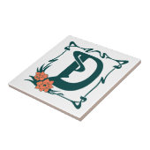 Fancy  letter D Tegeltje (Zijkant)