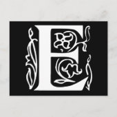 Fancy letter E Briefkaart (Voorkant)