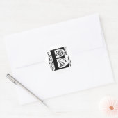 Fancy letter E Ronde Sticker (Envelop)