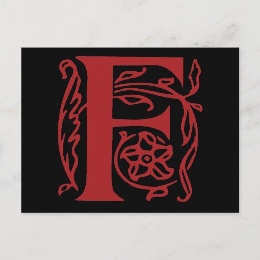 Fancy letter F Briefkaart (Voorkant)
