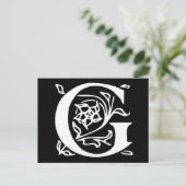 Fancy letter G Briefkaart (Staand voorkant)