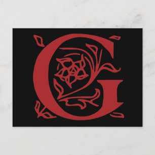Fancy letter G Briefkaart