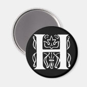 Fancy Letter H Magneet (Voorkant / Achterkant)