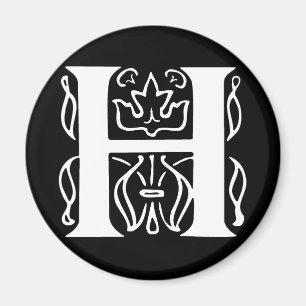 Fancy Letter H Magneet