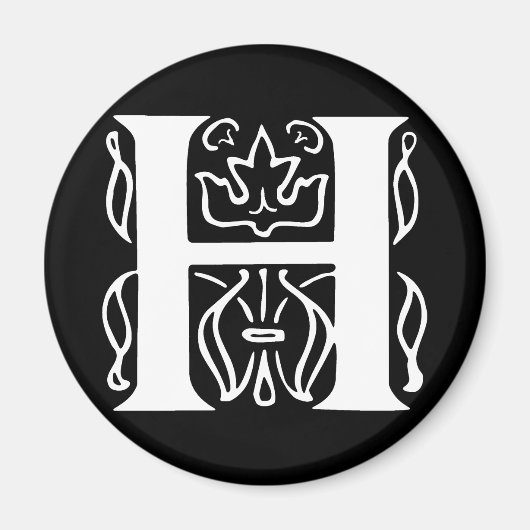 Fancy Letter H Magneet (Voorkant)