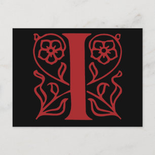 Fancy letter I Briefkaart
