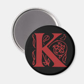 Fancy letter K Magneet (Voorkant / Achterkant)