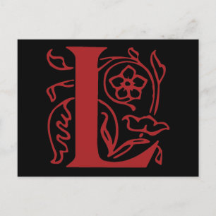 Fancy letter L Briefkaart