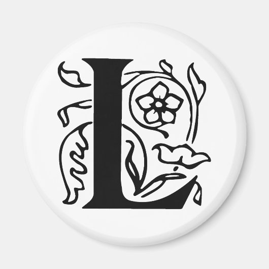 Fancy letter L Magneet (Voorkant)