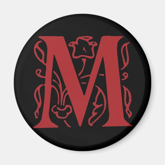 Fancy letter M Magneet (Voorkant)