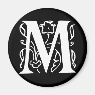 Fancy letter M Magneet