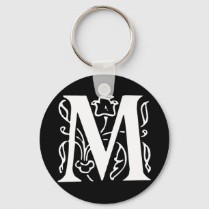 Fancy letter M Sleutelhanger