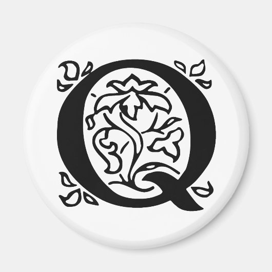 Fancy letter Q Magneet (Voorkant)