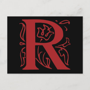 Fancy letter R Briefkaart