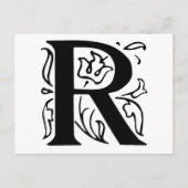 Fancy letter R Briefkaart (Voorkant)