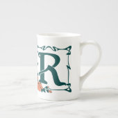 Fancy letter R Porselein Kop (Rechts)