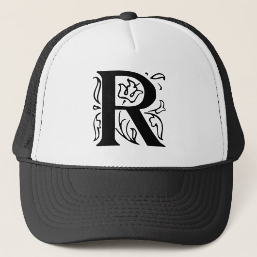 Fancy letter R Trucker Pet (Voorkant)
