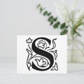 Fancy letter S Briefkaart (Staand voorkant)