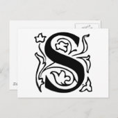 Fancy letter S Briefkaart (Voorkant / Achterkant)