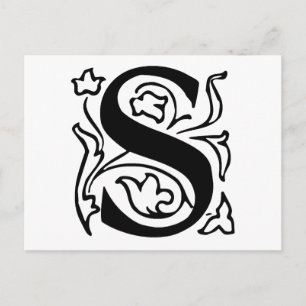 Fancy letter S Briefkaart
