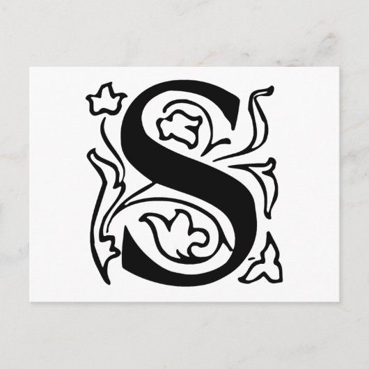 Fancy letter S Briefkaart (Voorkant)