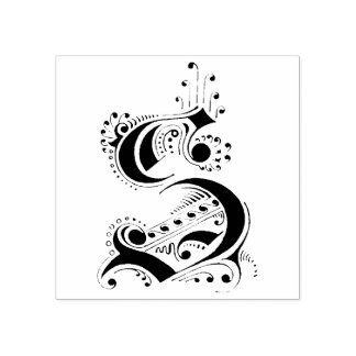 Fancy letter S Rubberstempel