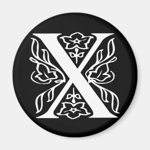 Fancy letter X Magneet