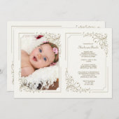 Fancy Lijst Fotouitnodiging Dubbel Kaart (Voorkant / Achterkant)