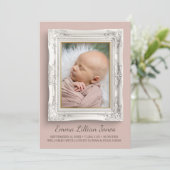 Fancy Lijst geboorte Aankondiging (Staand voorkant)