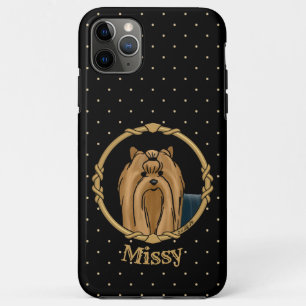 Fancy Lijst Yorkshire Terrier Yorkie Portrait Cute iPhone 11 Pro Max Hoesje
