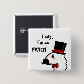 Fancy Llama-Button Vierkante Button 5,1 Cm (Voorkant /achterkant)