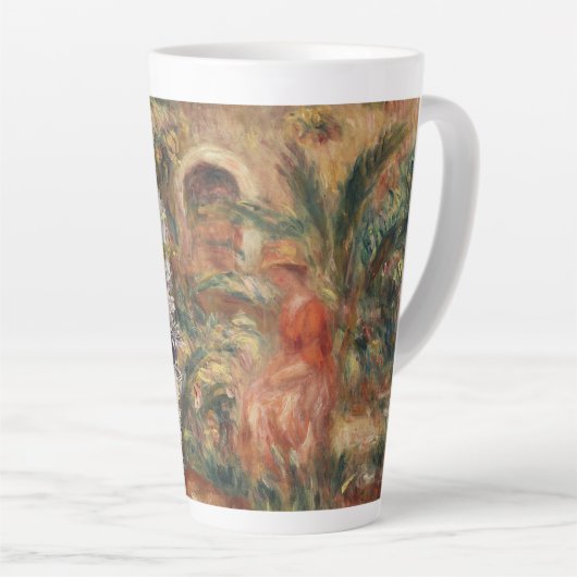 Fancy Llama- en Renoir-boerderij Latte Mok (Rechterhoek)