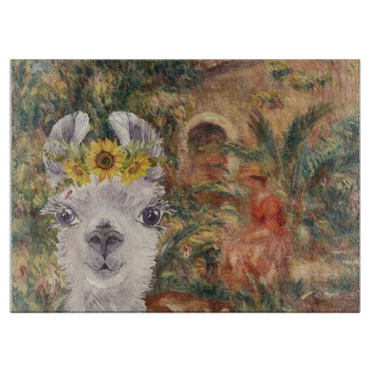 Fancy Llama- en Renoir-boerderij Snijplank (Voorkant)