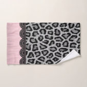 Fancy luipaard en kant met roze blindheid bad handdoek (Handdoek)