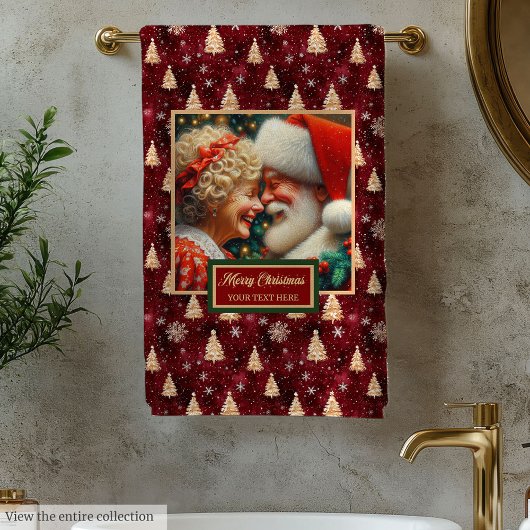 Fancy M. et Mme Claus Red Gold Serviette de bain