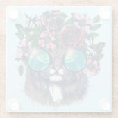 Fancy Maine Coon Glazen Onderzetter (Achterkant)