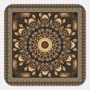 Fancy Mandala Vierkante Sticker