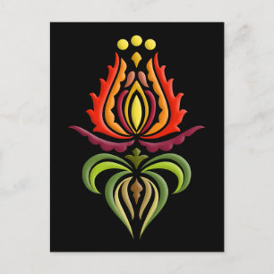 Fancy Mantle Embroidery - Hongaarse Folk Art Briefkaart