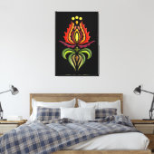 Fancy Mantle Embroidery - Hongaarse Folk Art Canvas Afdruk (Insitu (Slaapkamer))