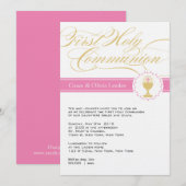 Fancy Manuscript Eerste Communicatie Uitnodigingen (Voorkant / Achterkant)