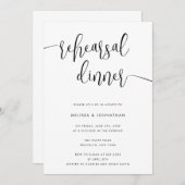 Fancy Manuscript Moderne Inbeluitnodiging van de r Kaart (Voorkant / Achterkant)