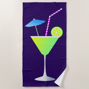 Fancy Margarita Cocktail Nachtleven Strandhanddoek Strandlaken
