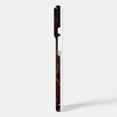 Fancy maroon achtergrond met Wispy Gold-accessoire Case-Mate iPhone Case (Achterkant / Links)