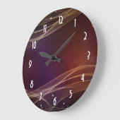 Fancy maroon achtergrond met Wispy Gold-accessoire Grote Klok (Hoek)