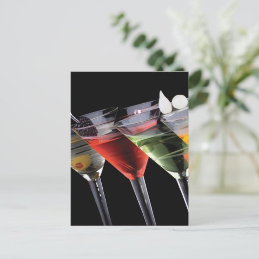 Fancy Martinis Briefkaart (Staand voorkant)